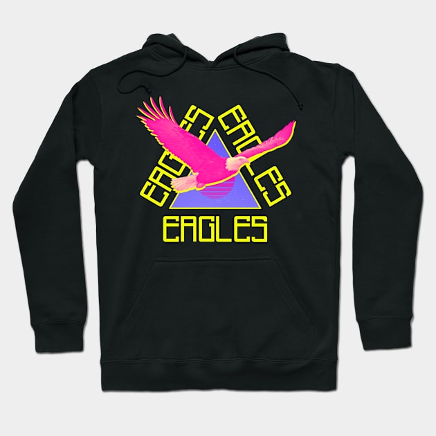 Eagles - Vaporwave Hoodie by GFXbyMillust